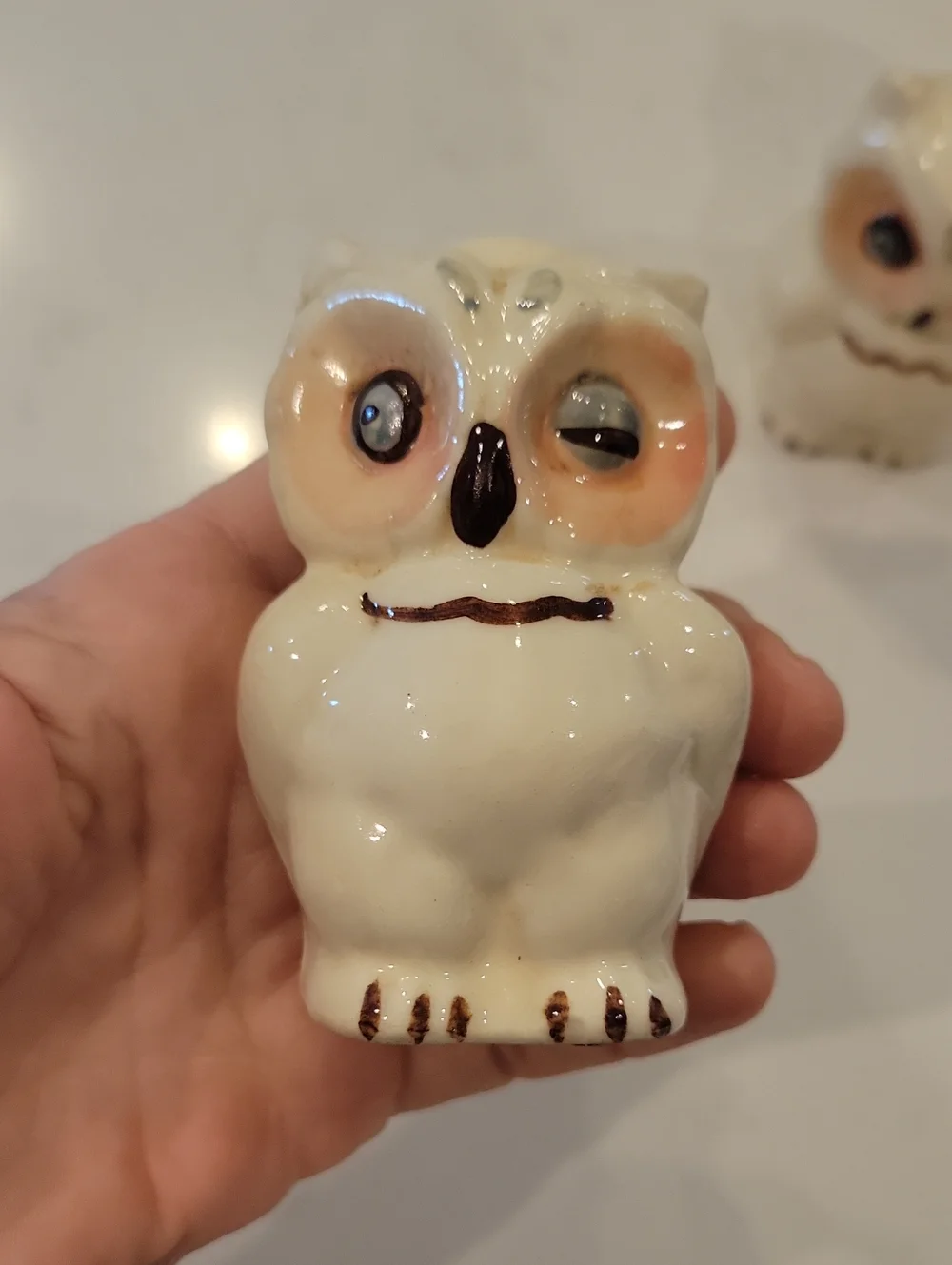 Vintage Owl Salt & Pepper Shakers